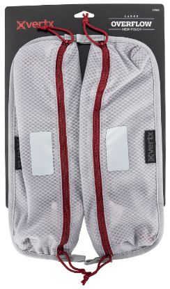 Picture of Vertx Vtx5205agyna Overflow Pouch Large Size Made Of White Nylon With Mesh & Red Accents, Ykk Zipper & Durable Hook Back Panel 15.50" W X 5.20" H Dimensions 