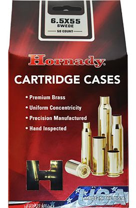 Picture of Hornady 86263 Unprimed Cases Cartridge 6.5X55 Swedish Rifle Brass 