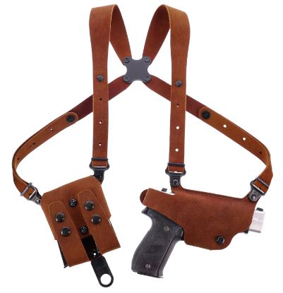 Picture of Galco Cl2204 Classic Lite 2.0 Shoulder System Shoulder Size Fits Chest Up To 56" Natural Leather Shoulder Fits Walther Ppk Fits Walther Ppk/S Right Hand 