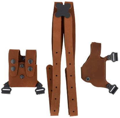 Picture of Galco Cl2800 Classic Lite 2.0 Shoulder System Size Fits Chest Up To 56" Natural Leather Compatible W/Glock 43/43X/48/Springfield Hellcat Right Hand 