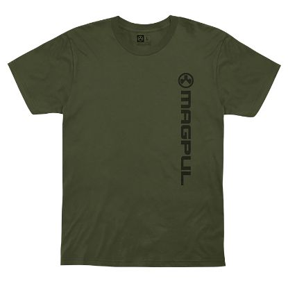 Picture of Magpul Mag1113-316-S Vertical Logo Olive Drab Cotton Short Sleeve Small 