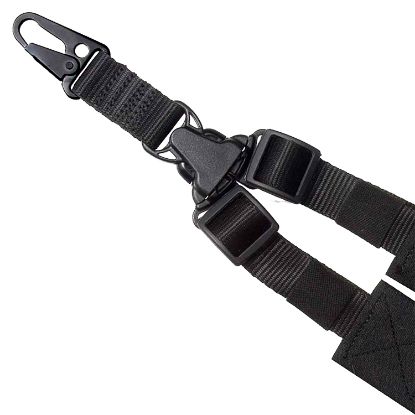 Picture of Outdoor Connection Sptk128408 A-Tac Sling Made Of Black Nylon Webbing With H-K Type Hook & Single-Point Design For Rifle/Tactical Shotgun Includes Adapter & Wrench 