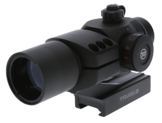 Picture of Truglo Tg-Tg8230rb Triton Black Anodized 1X 30Mm 3 Moa Illuminated Tri-Color Center Dot Reticle 