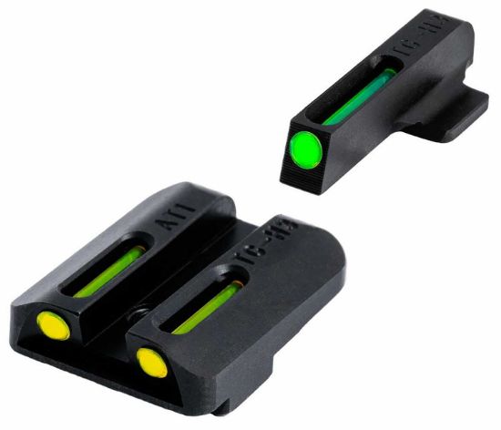 Picture of Truglo Tgtg131nt1y Tfo Black | Green Tritium & Fiber Optic Front Sight Yellow Tritium & Fiber Optic Rear Sight 