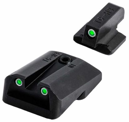 Picture of Truglo Tgtg231a1w Tritium Pro Black | Green Tritium White Outline Front Sight Green Tritium Rear Sight 