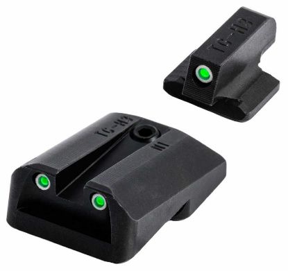 Picture of Truglo Tgtg231f3w Tritium Pro Black | Green Tritium White Outline Front Sight Green Tritium Rear Sight 