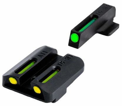 Picture of Truglo Tgtg131st1y Tfo Black | Green Tritium & Fiber Optic Front Sight Yellow Tritium & Fiber Optic Rear Sight 