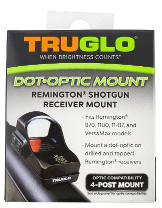 Picture of Truglo Tgtg8955r1 Shotgun Receiver Mount Black Remington 4 Post Mounting System 