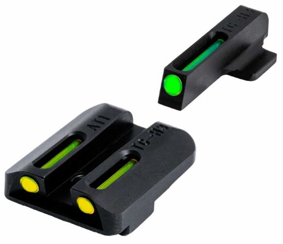 Picture of Truglo Tgtg131nt4y Tfo Black | Green Tritium & Fiber Optic Front Sight Yellow Tritium & Fiber Optic Rear Sight 