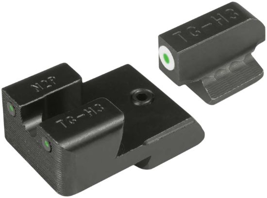 Picture of Truglo Tgtg231n4w Tritium Pro Green Tritium Front & Rear/ Black Nitride Fortress Frame, Fits 1911 3" Officer & 4.25", Front Sight Dovetail/Rear Sight Dovetail Mount 