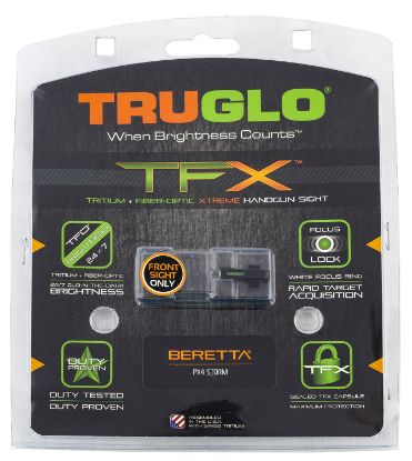 Picture of Truglo Tgtg13br1a Tfx Black | Green Tritium & Fiber Optic White Outline Front Sight 