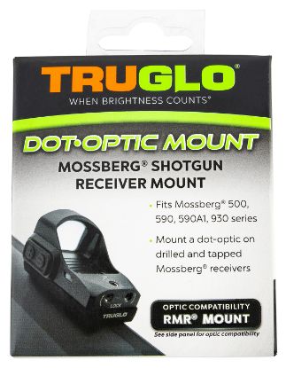 Picture of Truglo Tgtg8955m2 Shotgun Receiver Mount Black Mossberg Trijicon Rmr 