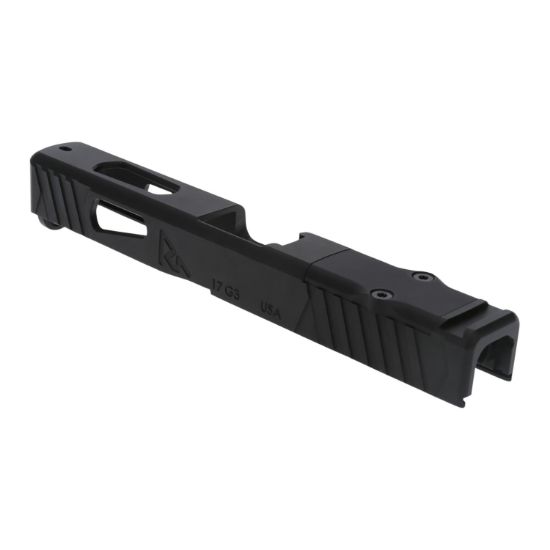 Picture of Rival Arms Ra-Ra10p102a Precision Slide With Front & Rear Serrations Qpq Black 416R Stainless Steel For Sig P365xl 