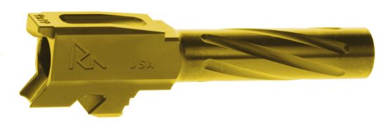 Picture of Rival Arms Ra-Ra20g301e Precision V1 Drop-In Barrel 9Mm Luger 3.41" Gold Pvd Finish 416R Stainless Steel Material For Glock 43, 43X 