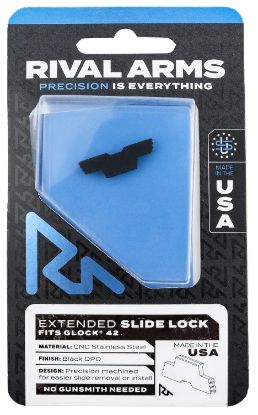 Picture of Rival Arms Rara80g004a Slide Lock Extended Glock 42 Black Qpq Stainless Steel 