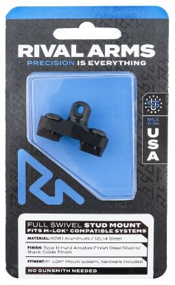 Picture of Rival Arms Ra-Ra92m1b Full Swivel Stud Mount Black 6061-T6 Aluminum With Black Anodized 12L14 Steel Stud For M-Lok Mount System 