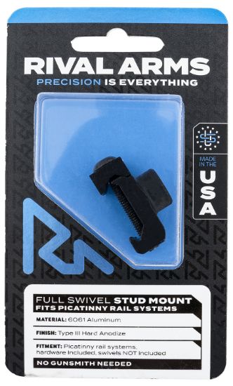 Picture of Rival Arms Ra-Ra92m2b Full Swivel Stud Mount Black Anodized 6061-T6 Aluminum Compatible With Picatinny Rail (Swivel Not Included) 