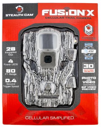 Picture of Stealth Cam Stcfatwx Fusion X Camo Up To 32Gb Sd Card Memory Features Integrated Python Provision Lock Latch 