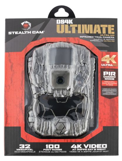 Picture of Stealth Cam Stcds4ku 4K Camera Dsk4 Ultimate Camo No Glow Ir Flash Up To 128Gb Sd Card Memory Features Integrated Python Provision Lock Latch 