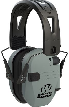 Picture of Walker's Gwprsemrhbgy Razor Slim Electronic Muff 23 Db Over The Head Battleship Gray/Black Polymer 