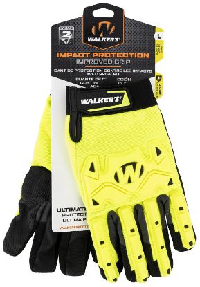 Picture of Walker's Gwpsfhvffpuil2md Cold Weather Impact Protection Black/Yellow Synthetic Leather Medium 