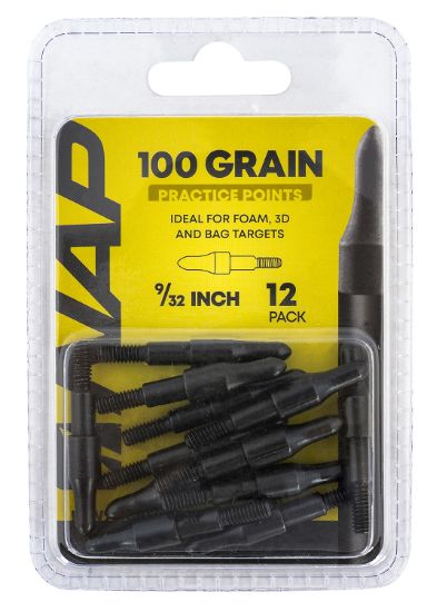 Picture of Nap Nap60p3dp932 3D Practice Points Field Tips Fixed 100 Gr Black/ 12 Pack 