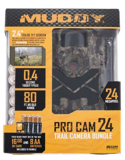 Picture of Muddy Mudmtc24vk Pro-Cam 24 Combo Bark Camo Lcd Display 24 Mp Resolution Invisible Flash Sd Card Slot/Up To 32Gb Memory 