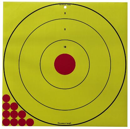 Picture of Birchwood Casey Lrbet5pk Shoot-N-C Reactive Target Adhesive Paper Rifle Black/Yellow Bullseye 5 Pack 