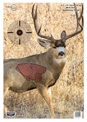 Picture of Birchwood Casey 35402 Pregame Mule Deer Paper Target 16.50" X 24" 3 Per Pkg 