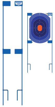 Picture of Birchwood Casey 49013 Adjustable Target Stakes 36" Stand Blue Steel Target 36" 2 