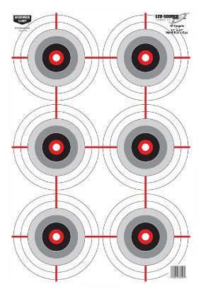 Picture of Birchwood Casey 37063 Eze-Scorer Bullseye Paper 12" X 18" Black/White Pkg Of 100 