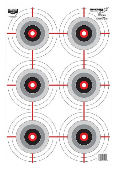 Picture of Birchwood Casey 37063 Eze-Scorer Bullseye Paper 12" X 18" Black/White Pkg Of 100 