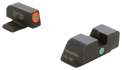 Picture of Ameriglo Xd201 I-Dot Sight Set For Springfield Armory Xd Black | Green Tritium With Orange Outline Front Sight Green Tritium I-Dot Rear Sight 