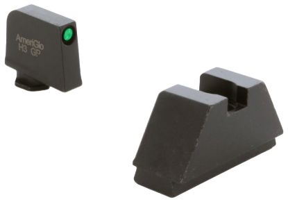 Picture of Ameriglo Gl810 Optic Compatible Sight Set For Glock Black | 2Xl Tall Green Tritium With Black Outline Front Sight 2Xl Tall Black Rear Sight 