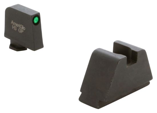 Picture of Ameriglo Gl811 Optic Compatible Sight Set For Glock Black | 3Xl Tall Green Tritium With Black Outline Front Sight 3Xl Tall Black Rear Sight 