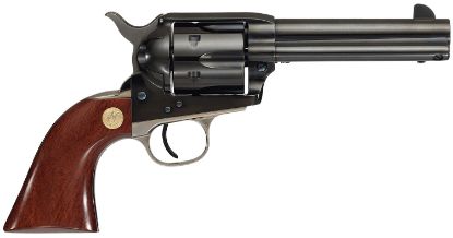 Picture of Cimarron Mp410b1401 Pistoleer 45 Colt (Lc) 6 Shot 4.75" Blued Steel Barrel, Cylinder & Frame, Wide Front Sight, Nickel-Plated Back Strap & Trigger Guard, Walnut Grip 