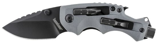 Picture of Kershaw 8720 Shuffle Diy 2.40" Folding Drop Point Plain Black Oxide 8Cr13mov Ss Blade Gray Glass-Filled Nylon Handle Includes Pocket Clip 