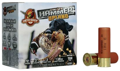 Picture of Hevi-Shot Hs29113 Hevi-Hammer Upland 12 Gauge 3" 1 3/8 Oz Steel/ Bismuth 3 Shot 25 Per Box/ 10 Case 