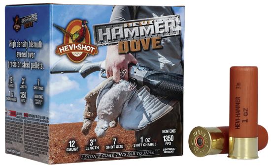 Picture of Hevi-Shot Hs29137 Hevi-Hammer Dove 12 Gauge 3" 1 Oz Steel/ Bismuth 7 Shot 25 Per Box/ 10 Case 