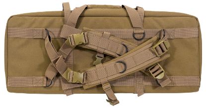 Picture of Gps Bags Drc28fde Double Rifle Case Flat Dark Earth 600D Polyester W/ 2 Padded Pistol Sleeves Molle Webbing & Lockable Zippers 