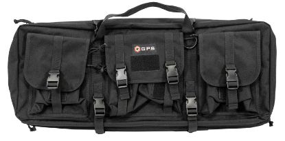 Picture of Gps Bags Drc28 Double Rifle Case Black 600D Polyester W/ 2 Padded Pistol Sleeves Molle Webbing & Lockable Zippers 