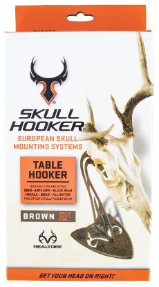 Picture of Skullhooker Skhrtthassybrn Table Hooker Mounting Kit Realtree Engraved Bottom Counter Top Steel Brown Small/Mid-Size Game 