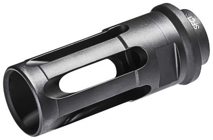 Picture of Surefire Sfct5561228 Closed-Tine Flash Hider Black Dlc Stainless Steel With 1/2"-28 Tpi Threads & 2.30" Oal For 5.56X45mm Nato Ar-15 