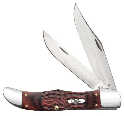 Picture of Case 00189 Hunter 4.10" Folding Clip/Skinner Plain As-Ground Tru-Sharp Ss Blade/Jigged Rosewood Handle 