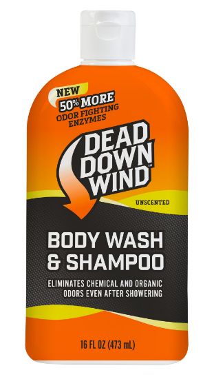 Picture of Dead Down Wind 121618 Shampoo/Body Wash Odor Eliminator Unscented Scent 16 Oz 