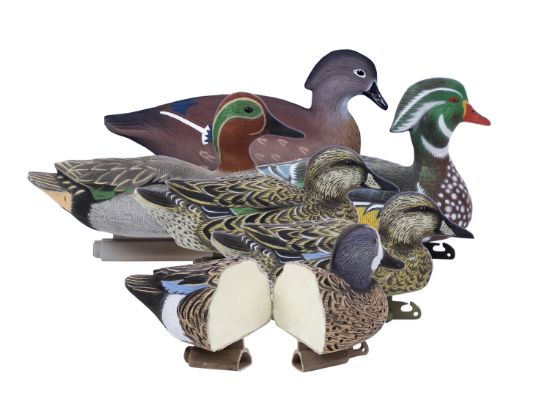 Picture of Higdon Outdoors 19993 Standard Puddle Pack Early Season Teal/Wood Duck Species Multi Color Foam Filled 6 Pack 