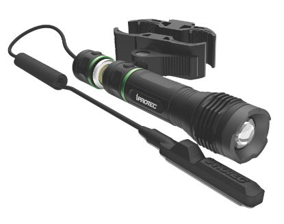 Picture of Iprotec 6653 Lg 250 250 Lumen Green Firearm Light With Long Gun Mount Black Anodized 25/250 Lumens Green Led Light 