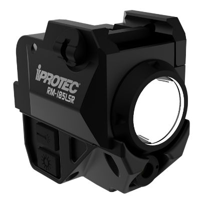 Picture of Iprotec Iprsps0003 Rm185lsr Rail-Mount Firearm Light With Red Laser Black 185 Lumen White Light 