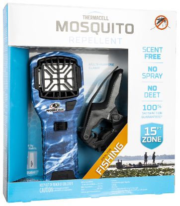 Picture of Thermacell Mr300mo Mr300 Portable Repeller Fishing Bundle Mossy Oak Blue Marlin Effective 15 Ft Odorless Scent Repels Mosquito Effective Up To 12 Hrs 