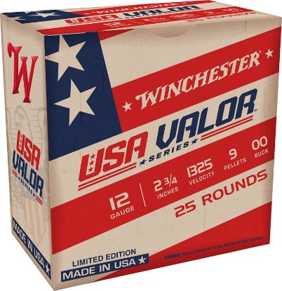 Picture of Winchester Ammo Usa1200vp Usa Valor 12 Gauge 2.75" 9 Pellets 00 Buck Shot 25 Bx/ 10 Case Limited 